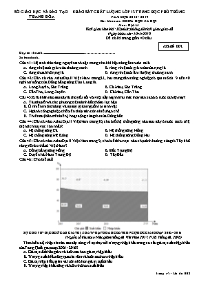Đề khảo sát chất lượng môn Đại lý Lớp 12 - Mã đề 002 - Năm học 2018-2019 - Sở giáo dục và đào tạo Thanh Hóa